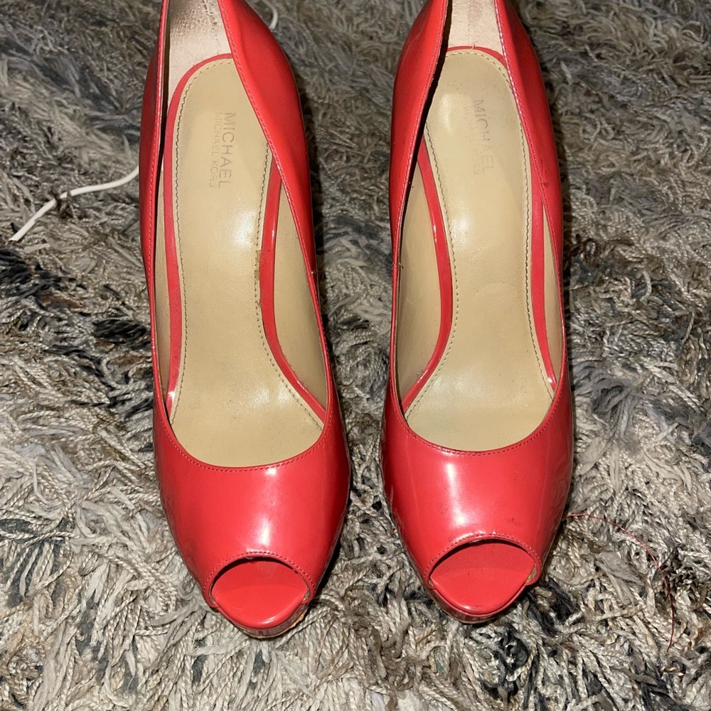 Michael Kors peep toe heels size 8.5